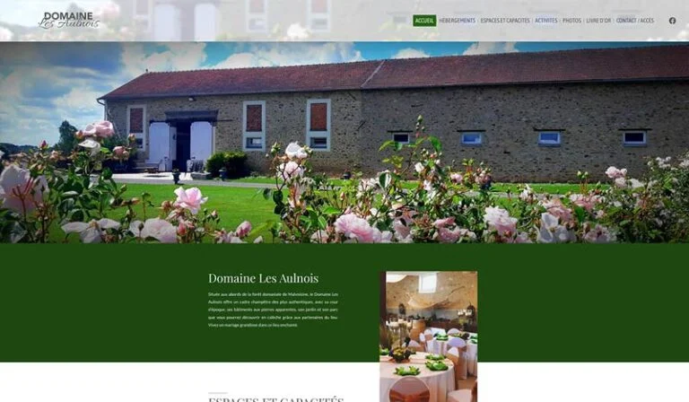 Site internet - Domaine les Aulnois