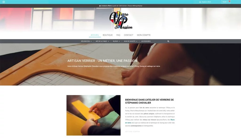 Site internet - Verre et Passion